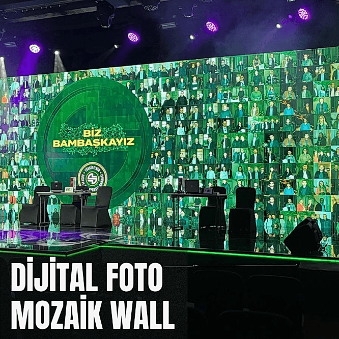 Dijital Foto Mozaik Duvarı