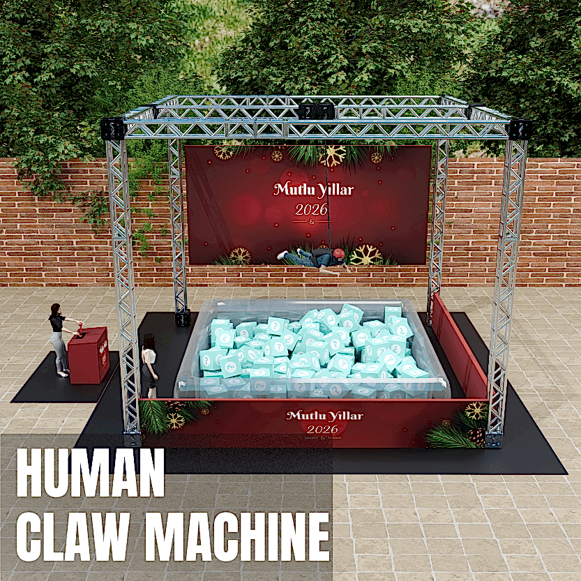 Yeni  Yıl Human Claw Machine Aktivitesi